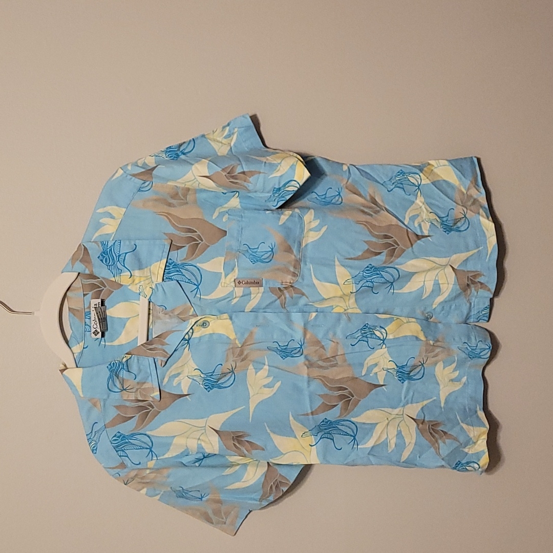 Columbia Fish Pattern Button Down